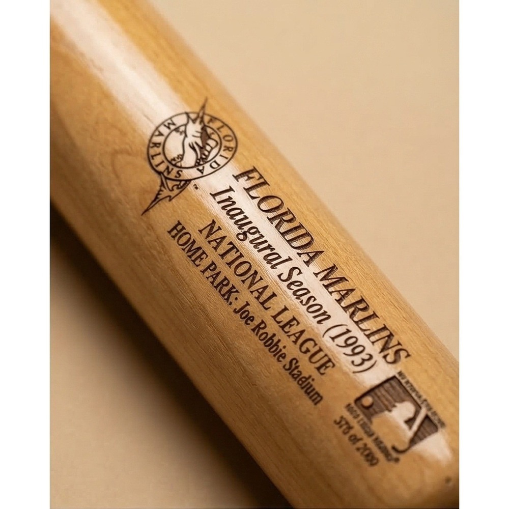 Worth Florida Marlins Inaugural Season 1993 Limited Edition Bat 376/1000 Wood